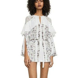 BCBGMaxAzria White Floral Vivianne Romper jumpsuit